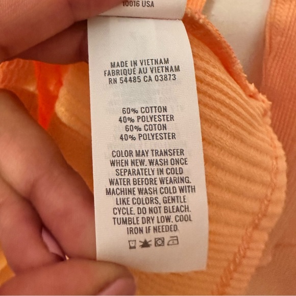 Aerie Women’s Long Sleeve Henley T-Shirt Buttons Peach Orange Size Medium - Picture 9 of 12